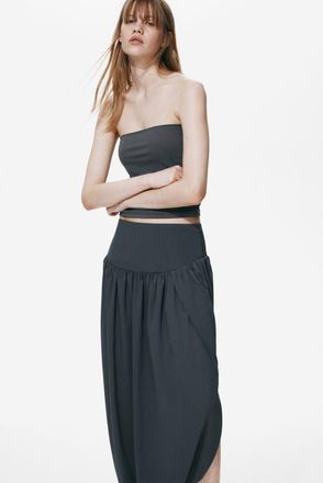 H&M Bubble-hem Tulip Skirt in Dark Gray at Nordstrom, Size Xx-Small