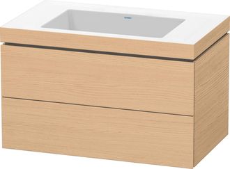 Duravit Duravit L-cube Conjunto Encolado A Pared, 2 Cajones, Sin