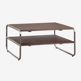 Sklum Mesa De Centro En Madera De Acacia Y Acero Inoxidable Altrex Sklum