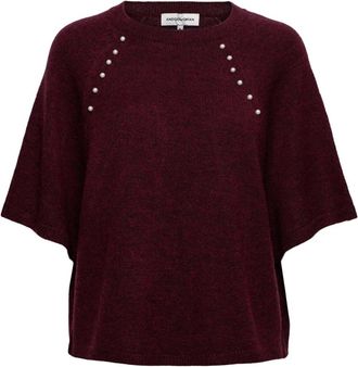 &Co Woman Boukje Pullover - Dames - Ronde hals truien - Rood - 2XL - Polyester - Truien & Vesten