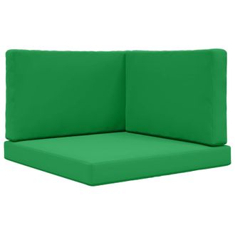 vidaXL Coj&iacute;n Para Sof&aacute; De Exterior 3 Pcs Verde Poli&eacute;ster Vidaxl