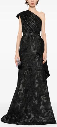 Saiid Kobeisy One -Shoulder Brocade Dress