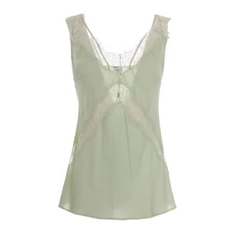 Pinko Mouwloze Top - Dames - Tops zonder mouwen - Groen - M - Tops