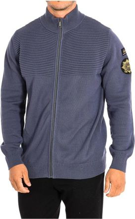 La Martina Sweatshirt met ritssluiting - Heren - Vesten met rits - Grijs - 2XL - Katoen - Hoodies & sweatvesten