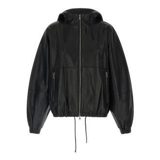 Tela Tanner Jacket - Dames - Leren en Su&egrave;de Jassen - Zwart - S - Leer - Jassen