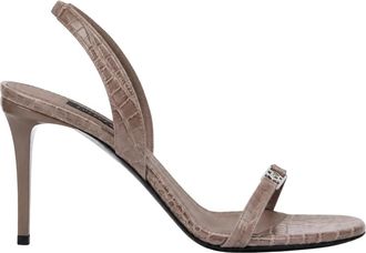 Philipp Plein High Heels Sandalen Hexagon 9 - Dames - Sandalen met hakken - Beige - 39 EU - Leer - Schoenen