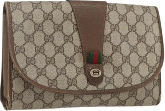 Gucci Pre-owned Clutches, female, Beige, Size: ONE SIZE Pre-owned Plastic Clutch