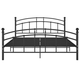 Berkfield Home Sturdy Bed Frame Black Metal 160x200 cm