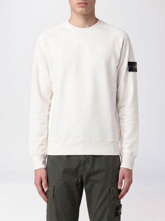 Stone Island Felpa girocollo in cotone con logo Compass