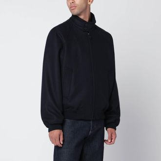 Prada Blue wool and cashmere zip jacket