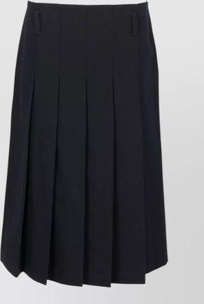 A.P.C. cotton pleated midi skirt