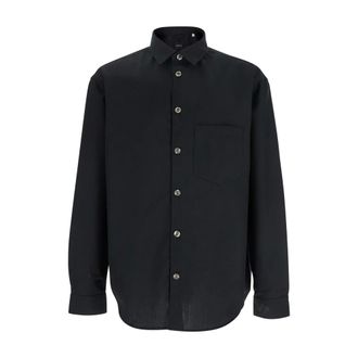 Plaîn Plain, Heren, Overhemden, Zwart, Maat: XL Wol