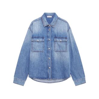 Anine Bing Denim Shirts, female, Blue, Size: XS Paxton Shirt
