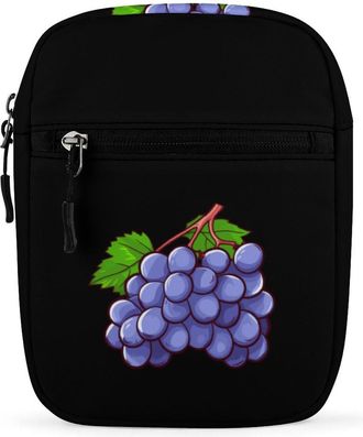 Generic Grape Crossbody Bag Adjustable Satchel Cute Shoulder Bag Lightweight Sling Bags