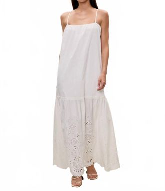 Rebecca Taylor Brielle Poplin Eyelet Maxi Dress In White