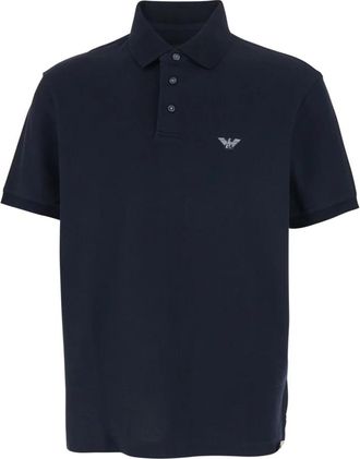 Emporio Armani Polo Shirt - Heren - Polos - Blauw - L - Katoen - Tops