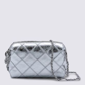 Tory Burch Silver Leather Crossbody Bag