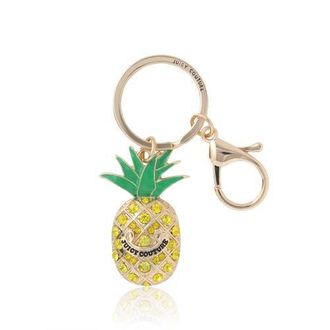 Juicy Couture Crystal Pineapple Keychain, Gold-Tone with Green Enamel Leaves in Multicolor at Nordstrom