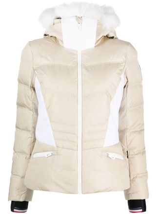 Rossignol Ruby merino down ski jacket - women - Nylon/Modacrylic/Acrylic/Feather Down/Polyester - S - Neutrals