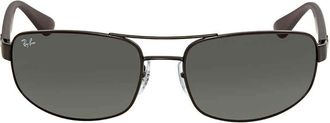Ray-Ban Ray Ban Grey Classic Rectangular Mens Sunglasses RB3445 006/11 61