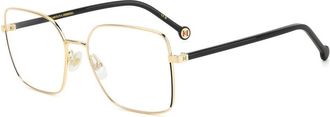 Carolina Herrera Womens 55 mm Gold Black Eyeglasses