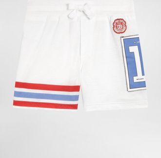 Dolce & Gabbana Jersey Bermuda Shorts With Military Print - Man Multicolor 12/18 Months