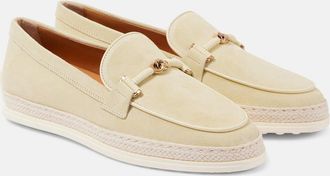 Tod's T Ring suede driving shoes