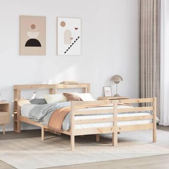 Berkfield Home Bed Frame with Headboard without Mattress 140x190 cm in Brown