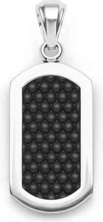 Lagos Anthem Caviar Bead Tag Amulet in Silver at Nordstrom