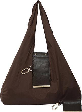 Generic Keychain Tote Bag, Foldable Tote Bag, Expandable Leather Mini Bags with Key Ring, Suitable for Everyday Wear, Leisure, and Shopping (Coffee)