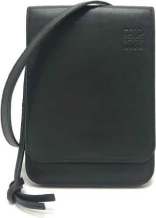 Loewe Pre-owned Cross Body Bags, female, Black, Size: ONE SIZE Pre-owned Leather shoulder-bags
