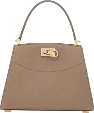 Ferragamo Taupe Studio XS Satchel