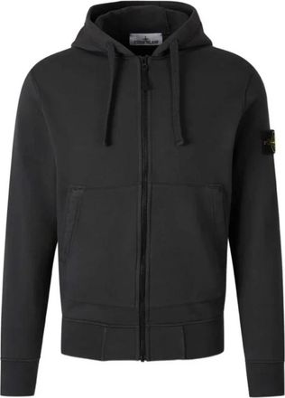 Stone Island Hoodies & sweatvesten, Heren, Grijs, M, Katoen, Felpa Zip-through