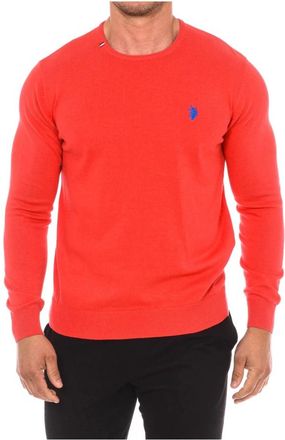 U.S.Polo Association Ronde Hals Lange Mouw Jersey - Heren - Ronde hals truien - Rood - 2XL - Katoen - Truien & Vesten