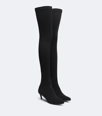 Victoria Beckham Harlow jersey over-the-knee boots