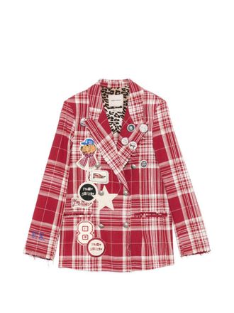 Front Street 8 Karierte zweireihige Jacke von Front Street