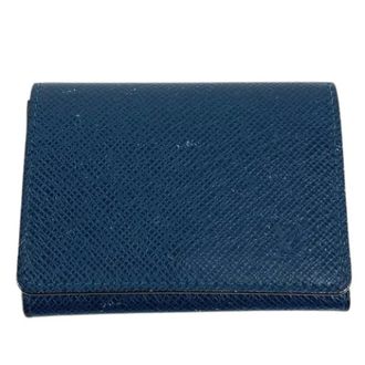 Louis Vuitton Pre-owned M64022 Zakelijk kaartmapje - Heren - Pre-owned - Blauw - Maat: ONE Size Leer