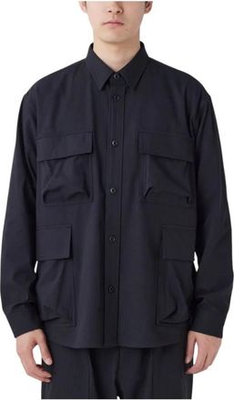 Snow Peak Takibi Herringbone Shirt Jacket - Heren - Casual Overhemden - Zwart - L - Katoen - Overhemden