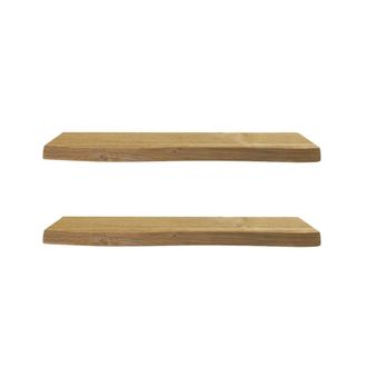 Hannun Estanter&iacute;a flotante de abeto macizo natural 2 baldas 60x20 cm