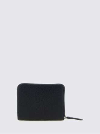 Maison Margiela Portafoglio zip-around in pelle a grana con logo Four Stitches