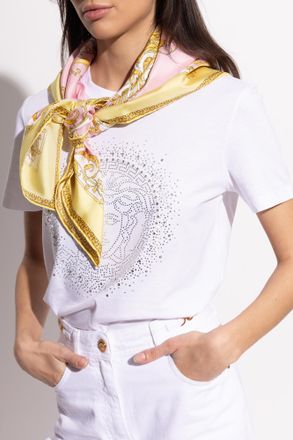 Versace Silk Scarf, Unisex, Pink