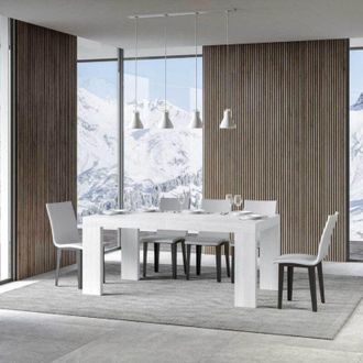 Itamoby Tavolo 90x180 allungabile a 440 cm roxell Bianco Frassino