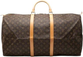Louis Vuitton Vintage, unisex, Bruin, ONE Size, Leer, Pre-owned Keepall 60