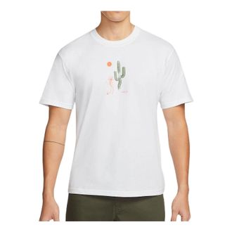 Nike Mens Nike SB Funny Cactus Flower Pattern Printing Short Sleeve White T-Shirt DQ1861-100