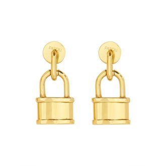 Patou Padlock Charm Drop Oorbellen - Dames - Oorbellen - Geel - ONE Size - Accessoires