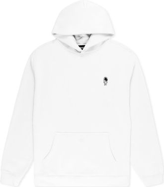 Dalix Astronaut Relaxed Midweight Fleece Pullover Hoodie in White at Nordstrom, Size Xx-Large