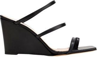 8 by YOOX LEATHER WEDGE SANDALS