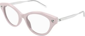 Alexander McQueen Stijlvolle Bril in Zwart - Dames - Brillen - Roze - 52 MM - Accessoires