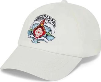 Casablanca Accessoires, Heren, Wit, ONE Size, Katoen, Waves Cap