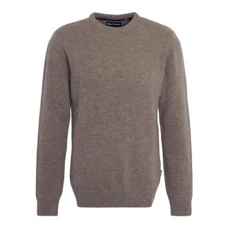 Barbour Round-neck Knitwear, male, Brown, Size: 2XL Holden Crew Neck Jumper